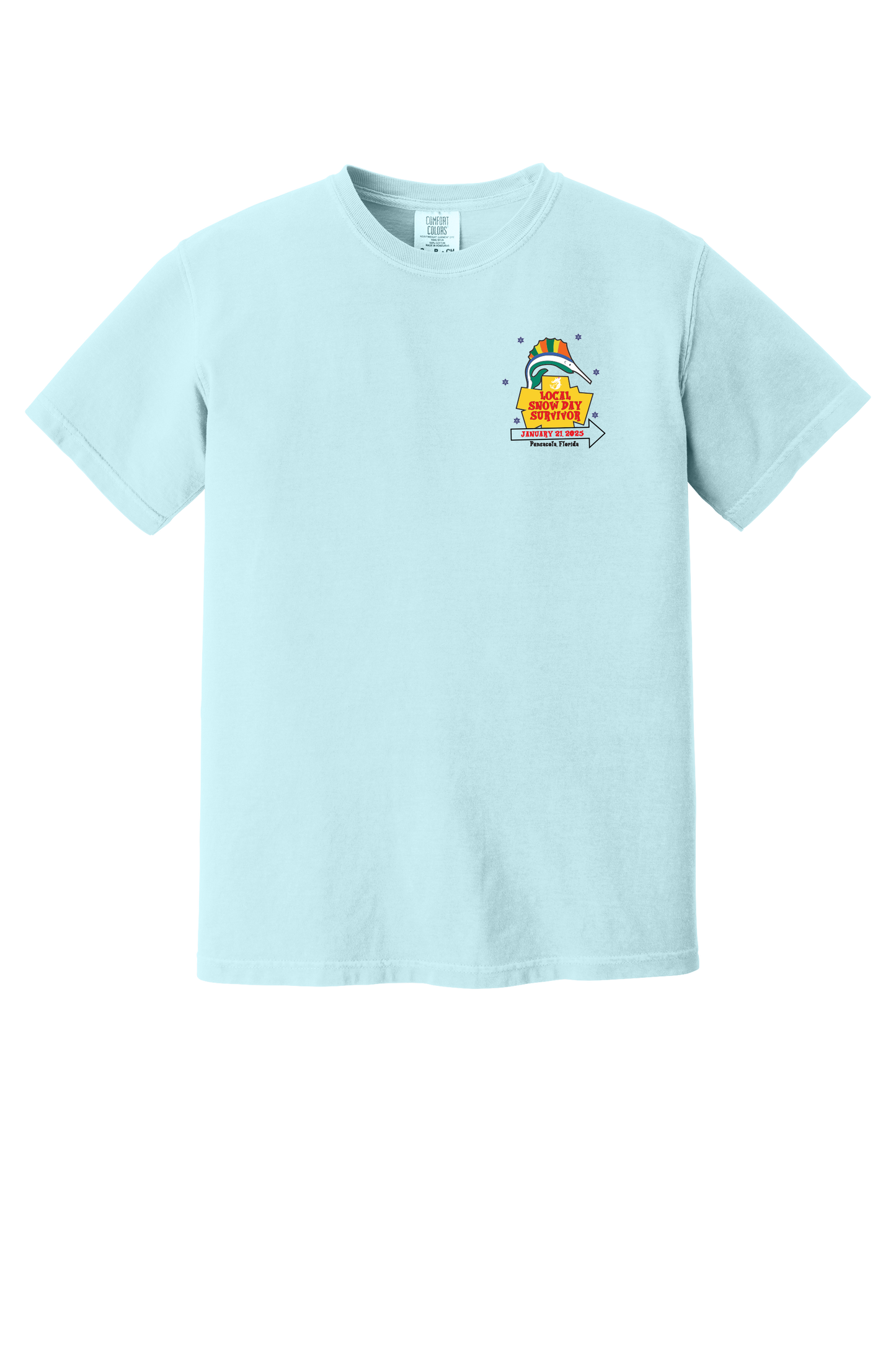 Mermaid Pensacola Snow Day Survivor T-Shirt