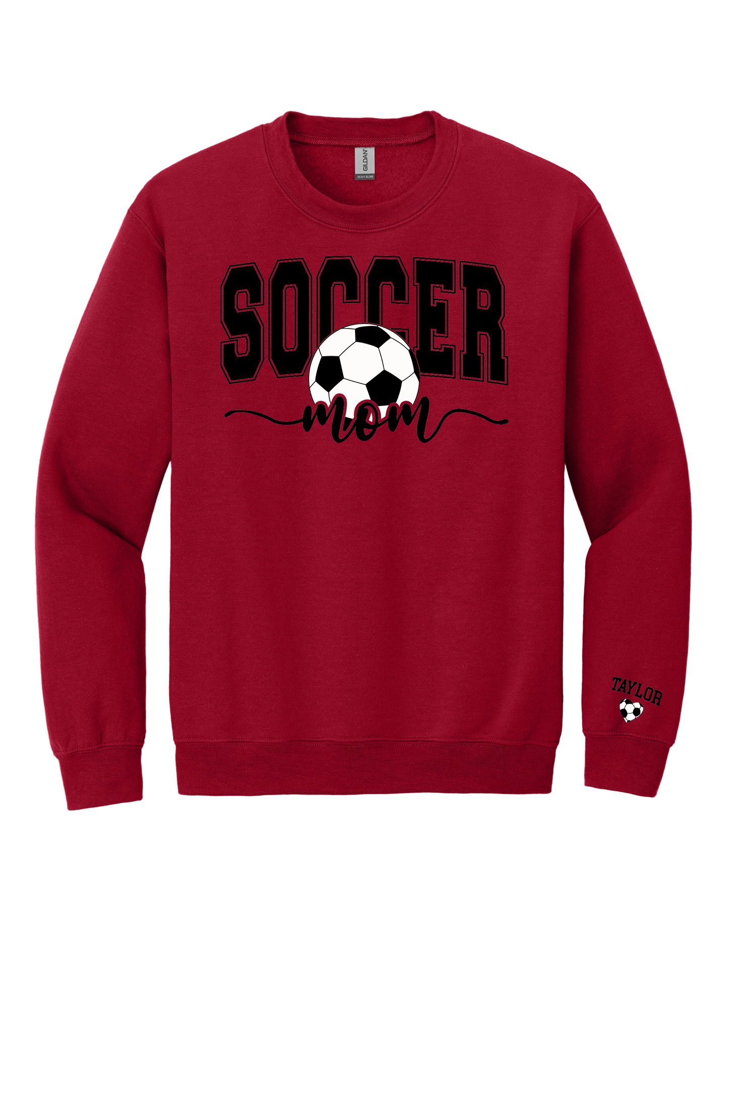 Soccer Mom on Cardinal Sweatshirt