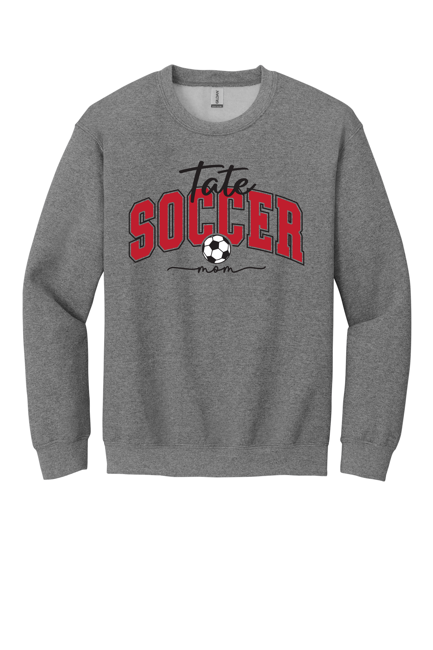 Tate Soccer on Graphite Heather Sweatshirt
