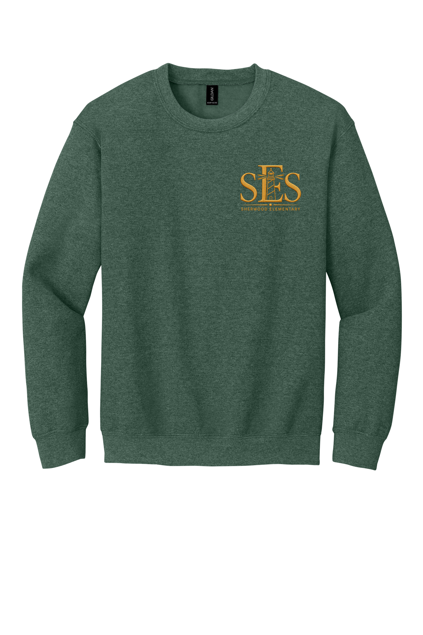 Sherwood Elementary SES Embroidered Crewneck Sweatshirt)