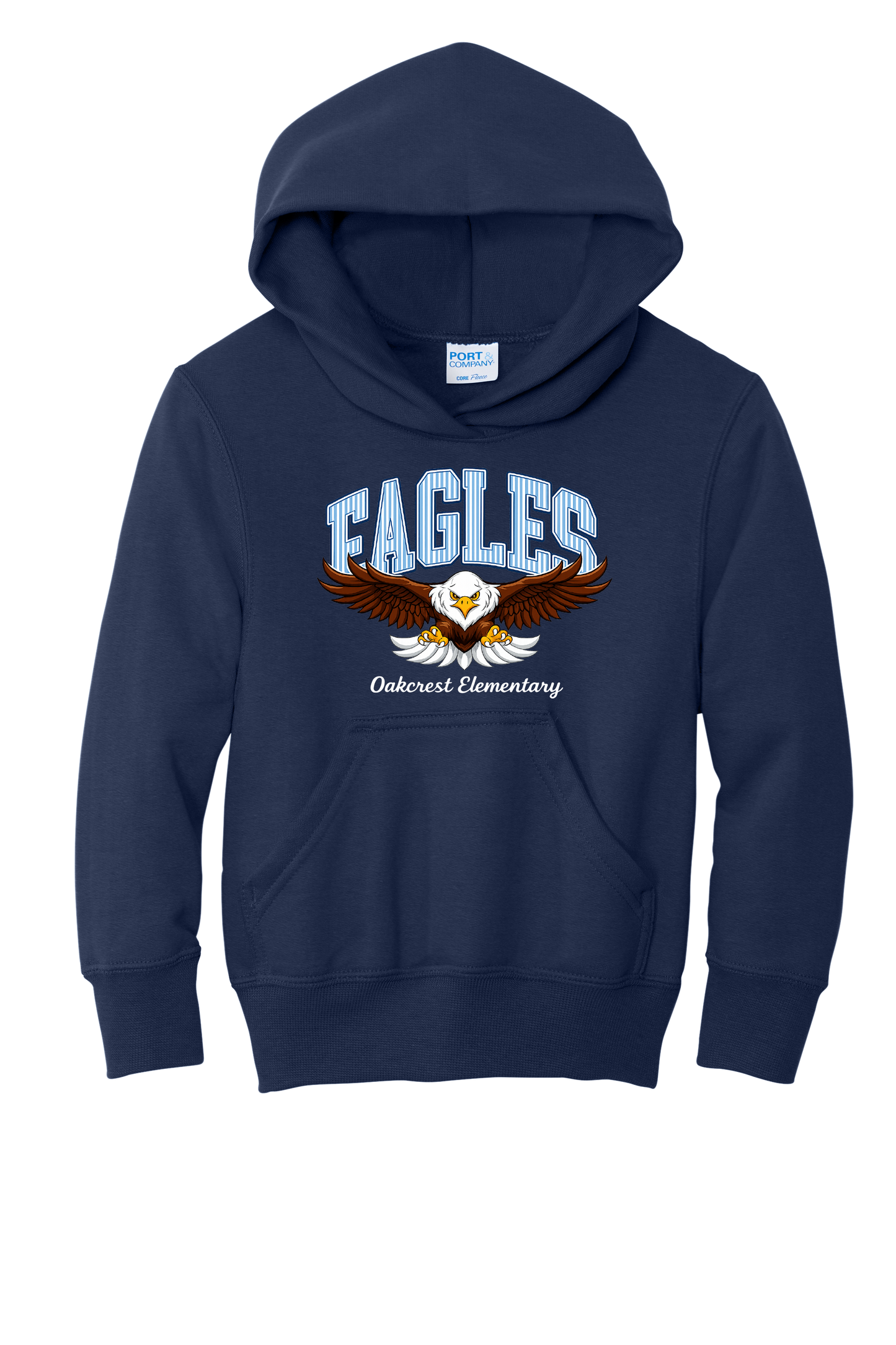 Oakcrest Elementary Eagles Hoodie β Navy