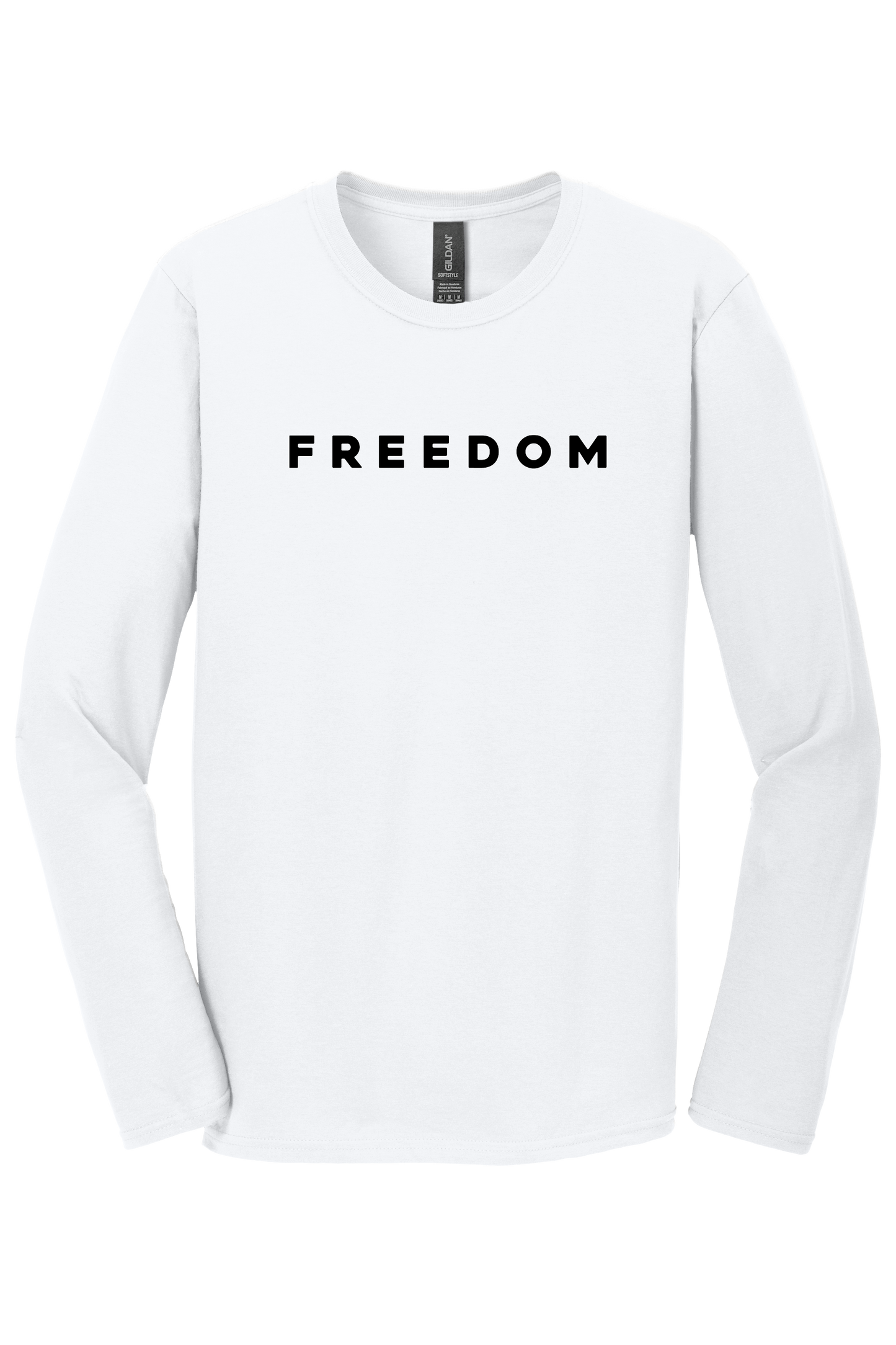 Freedom Gildan Softstyle Long Sleeve T-Shirt-White