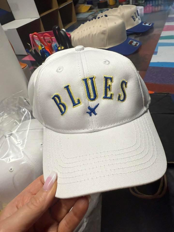 Little Blues White Youth Hat