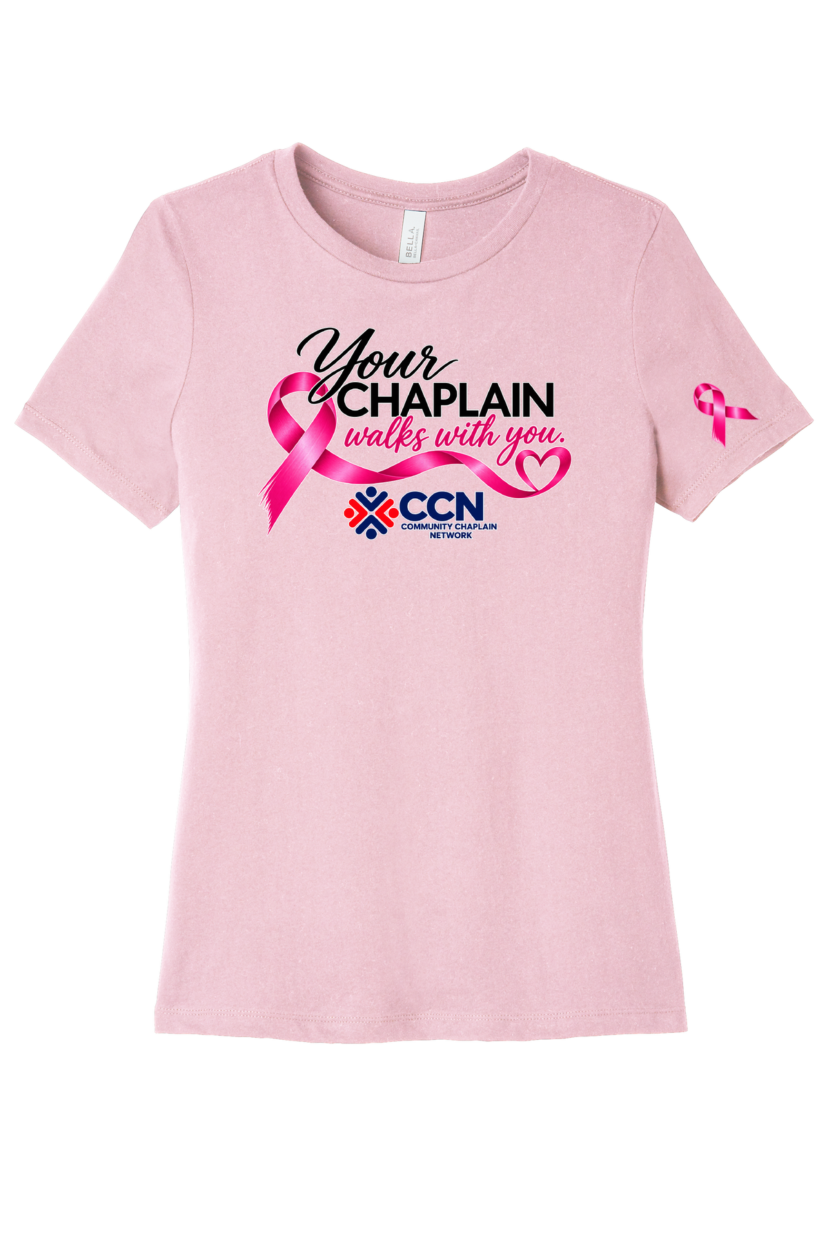 Your Chaplain Walks With You – Breast Cancer Awareness T-Shirt