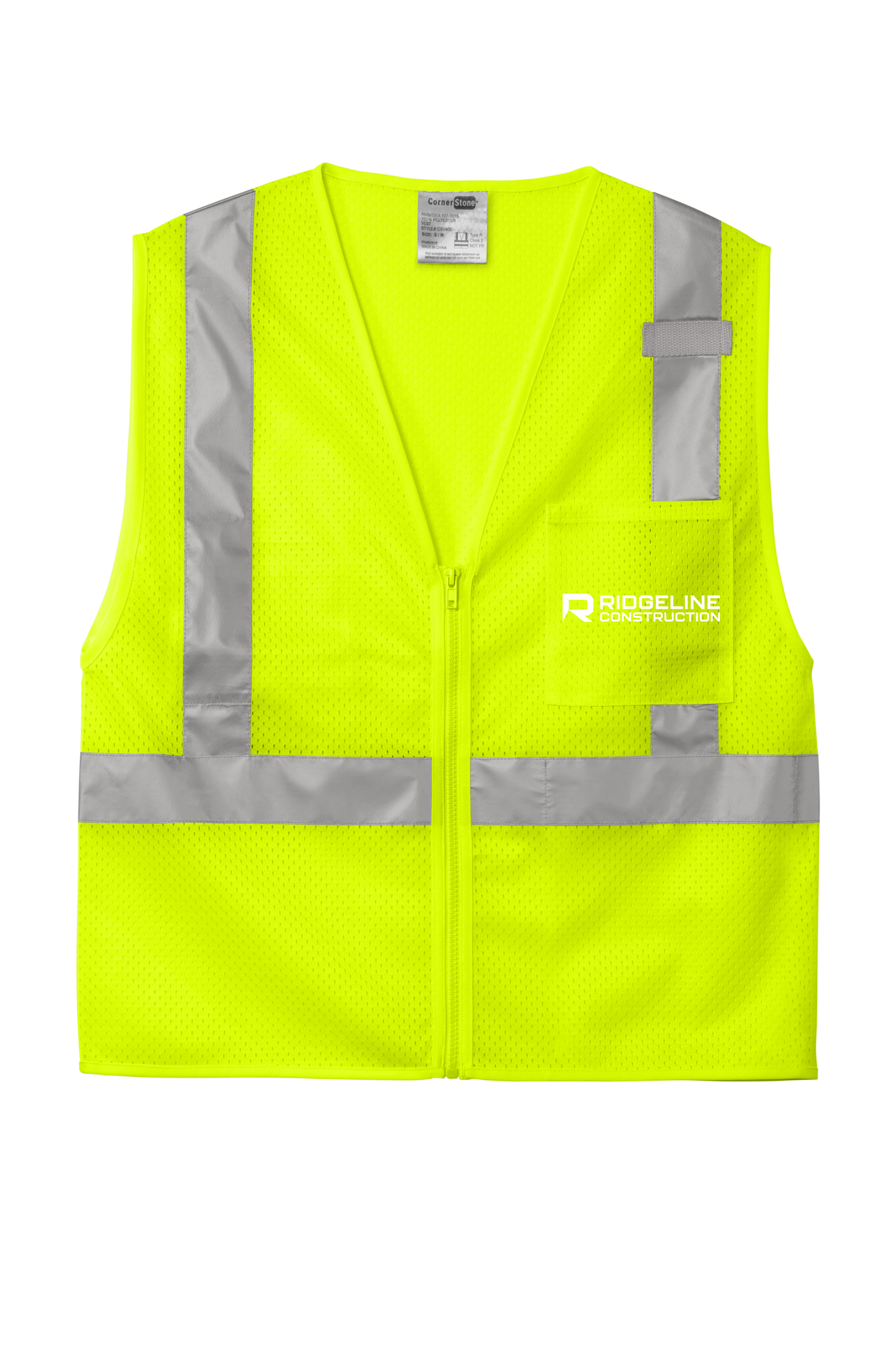 Ridgeline CornerStone® ANSI 107 Class 2 Mesh Zippered Vest