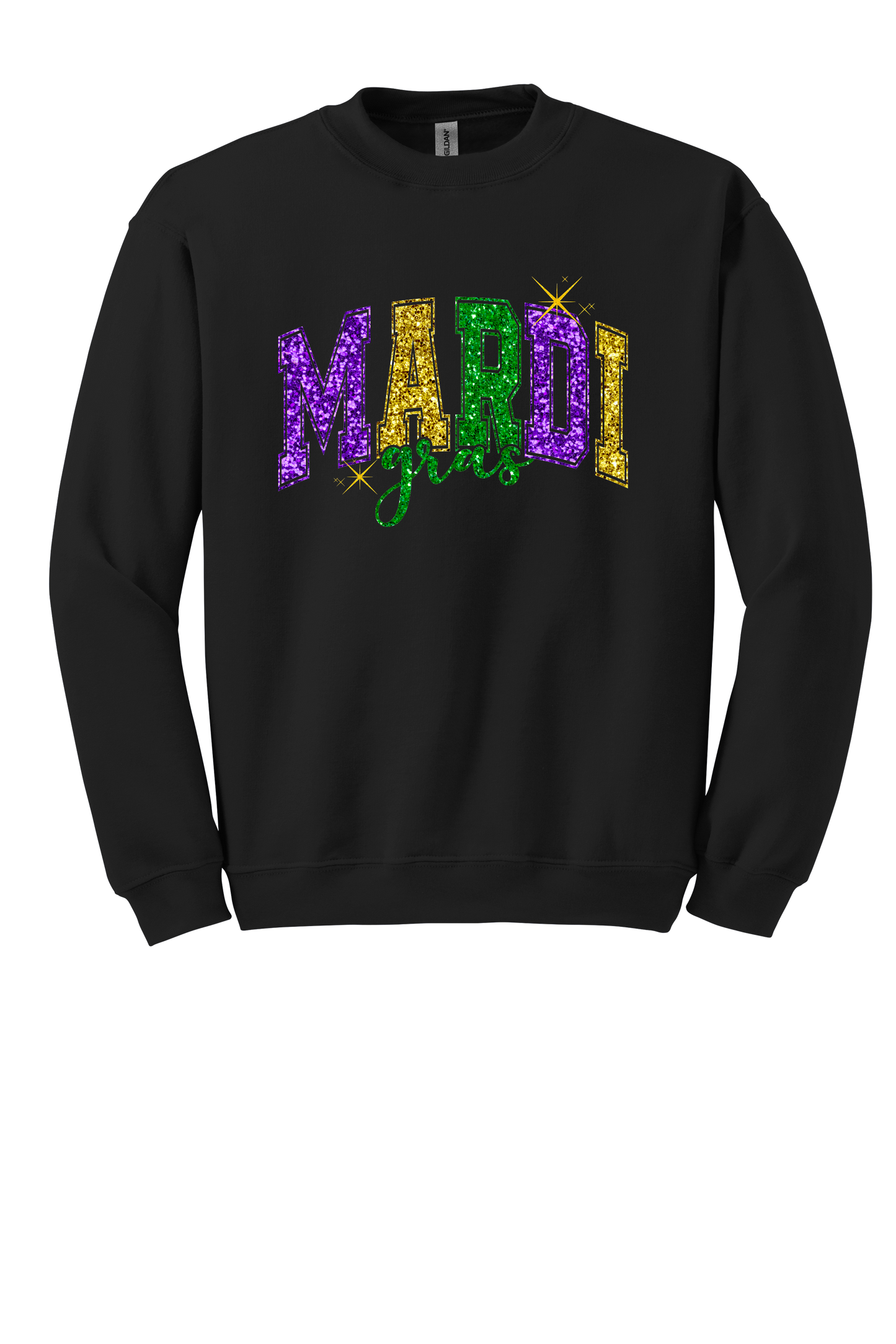 Mardi Gras Faux Sequin Sweatshirt