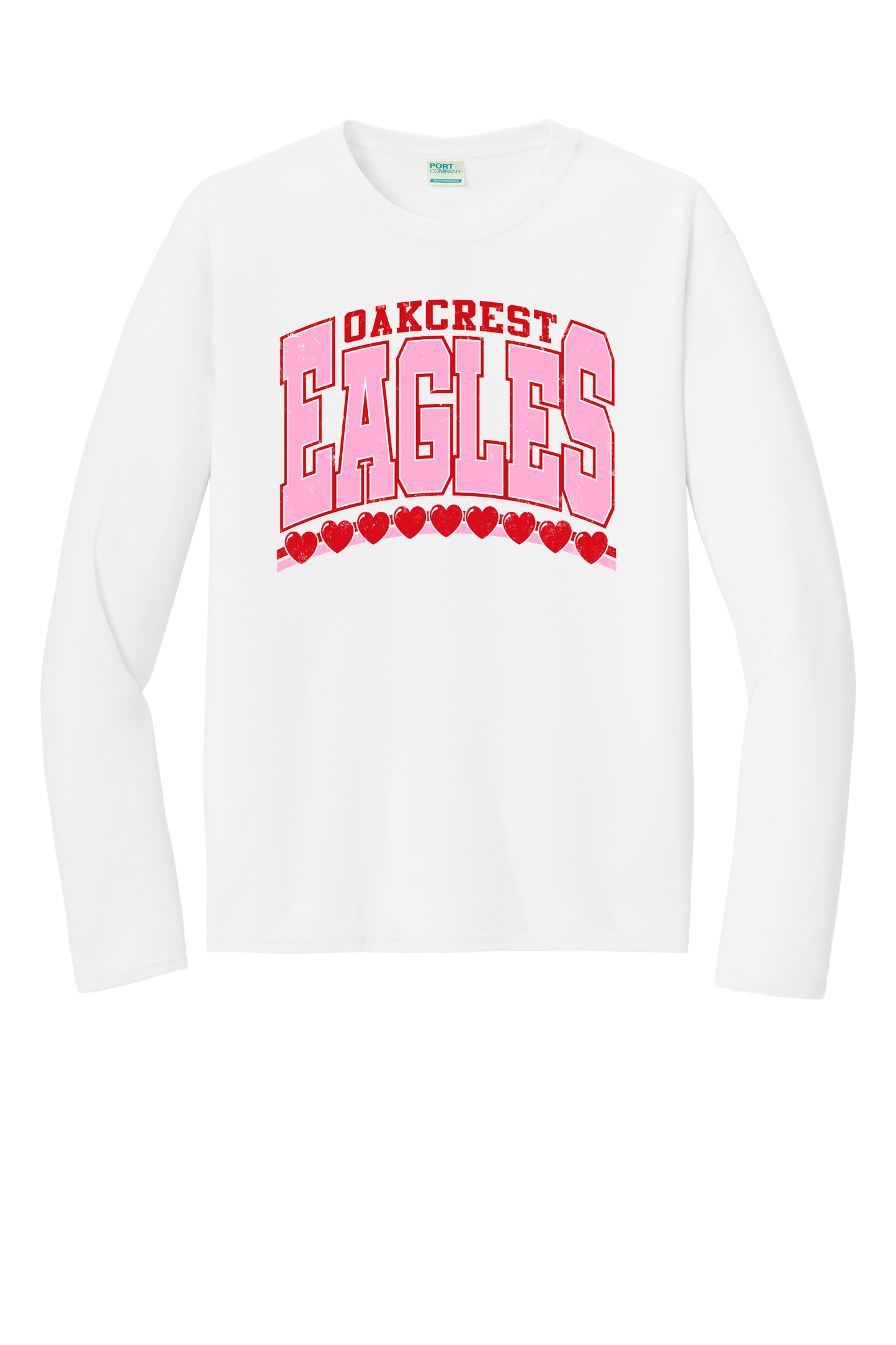 Oakcrest Eagles Valentine's Shirt DRY FIT Long Sleeve
