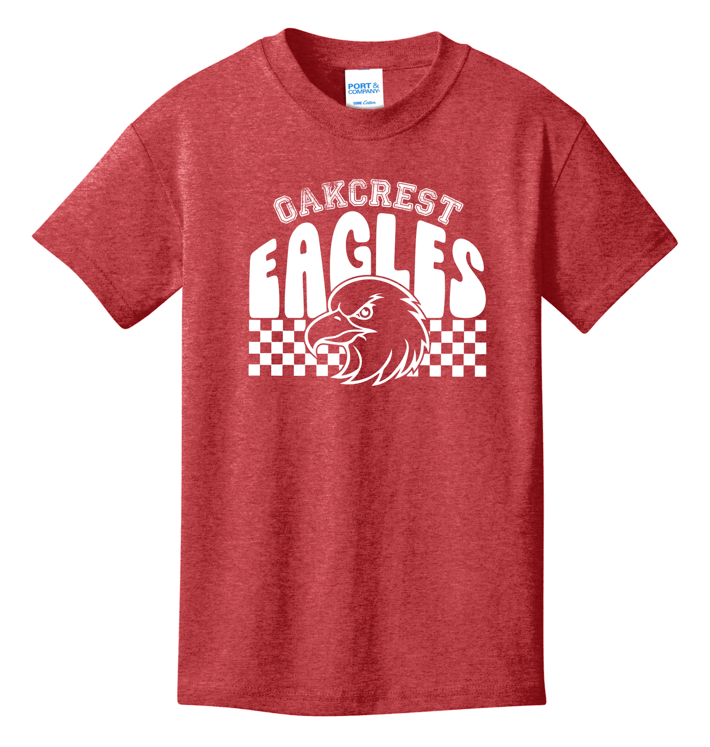 Oakcrest Eagles Heather Red T-Shirt