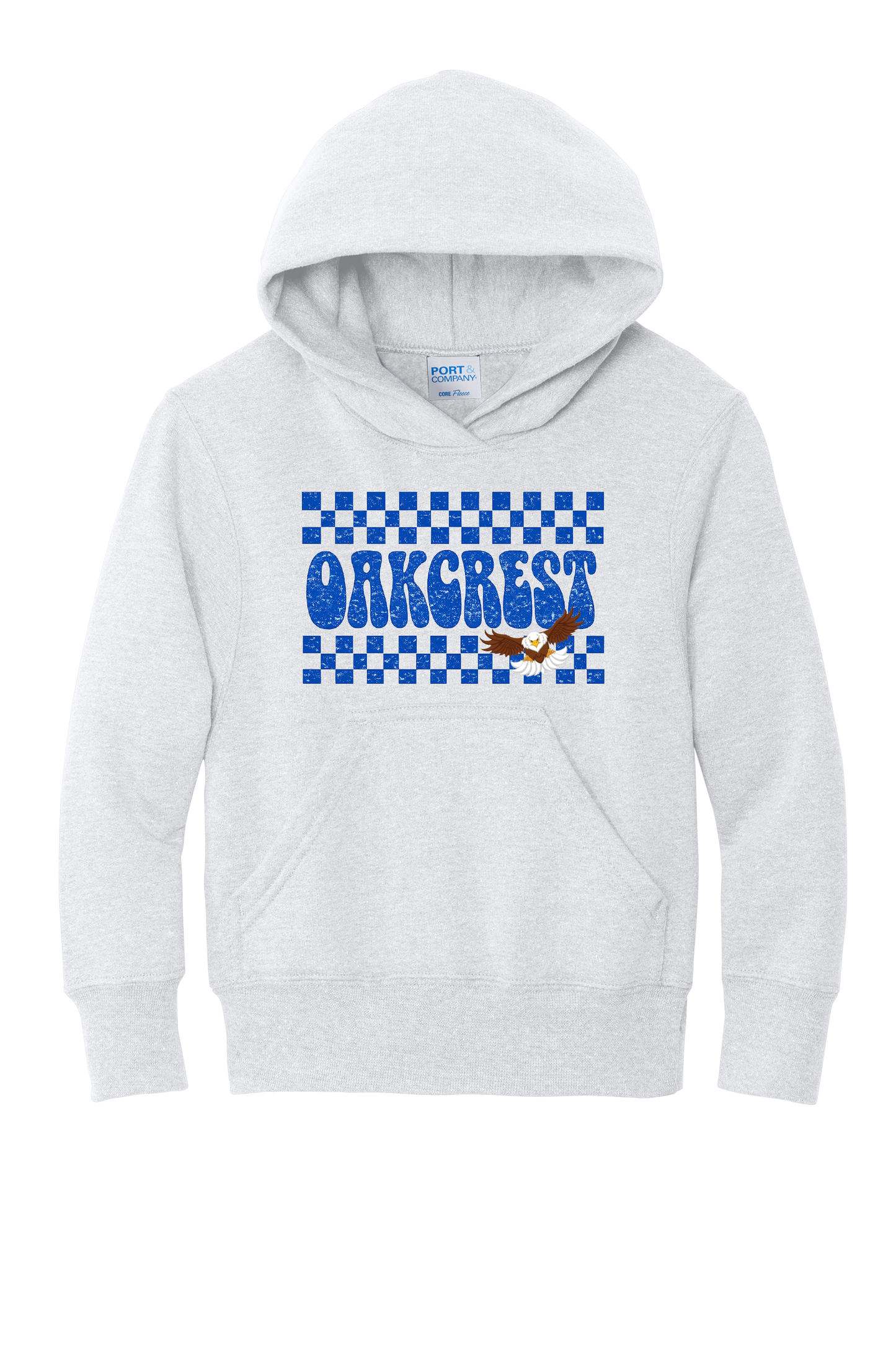 Oakcrest Checkerboard Hoodie โ Ash Gray