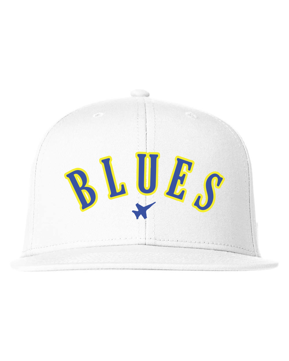 Blues Flatbill Hat in White