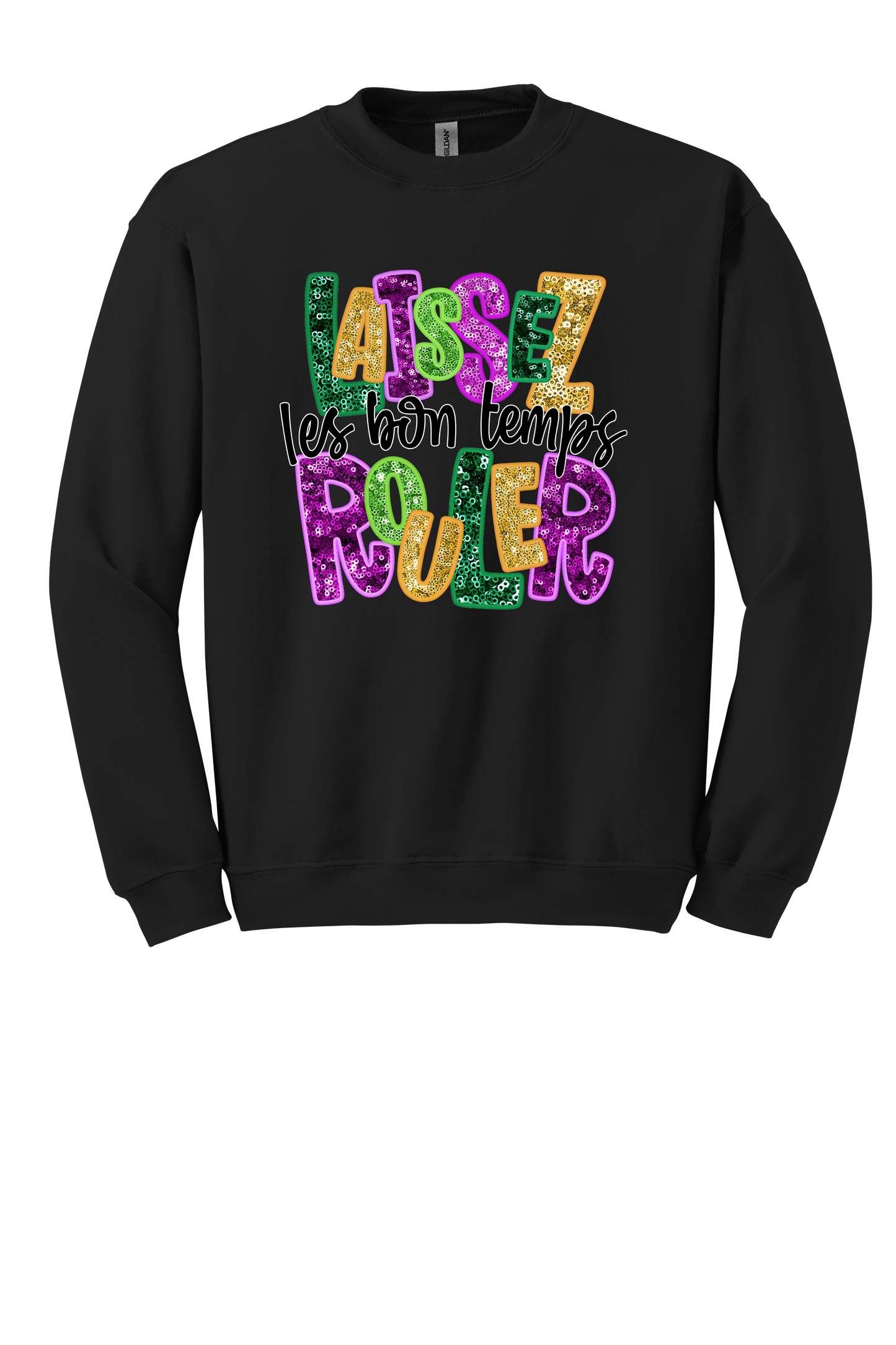 Laissez Les Bon Temps Rouler Faux Glitter Sweatshirt