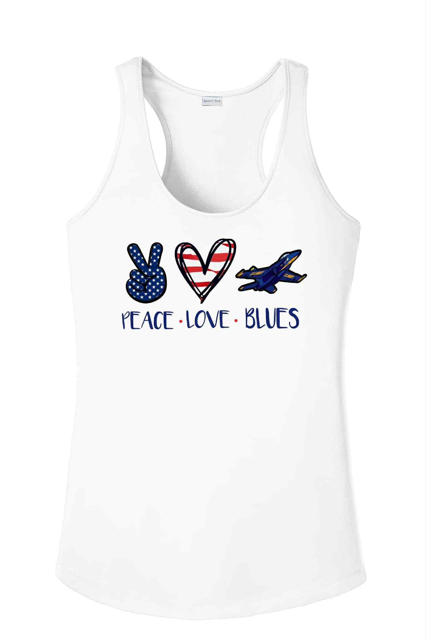 Peace Love Blues Dry Fit Tank