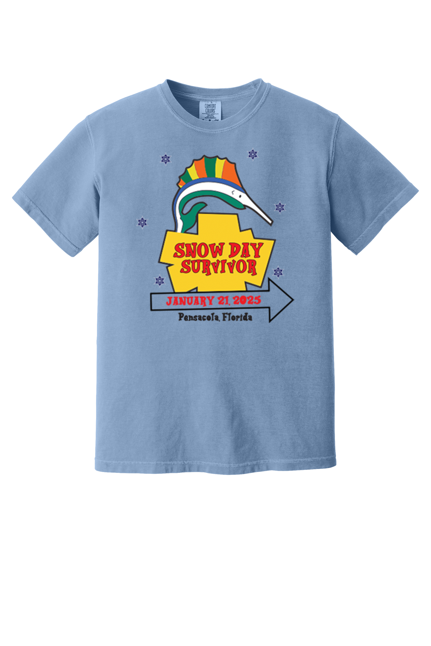 Pensacola Snow Day Survivor Sign T-Shirt