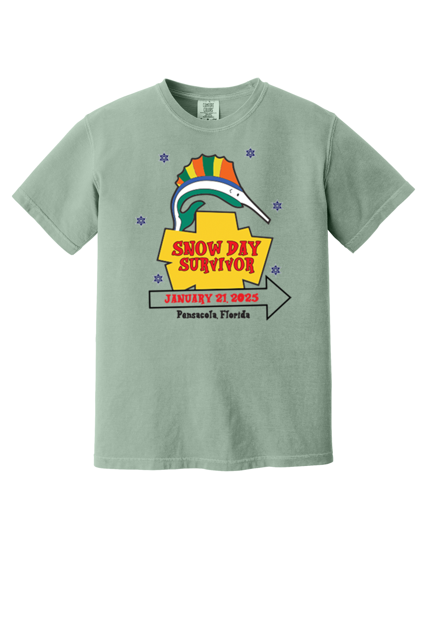 Pensacola Snow Day Survivor Sign T-Shirt