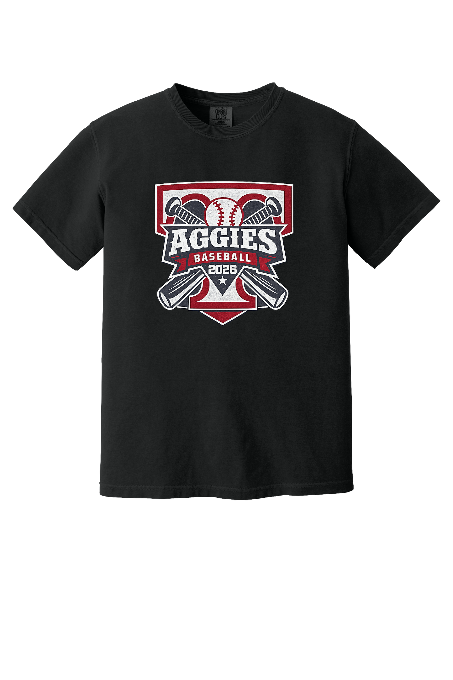 Tate Baseball 2026 Roster T-Shirt-Comfort Color