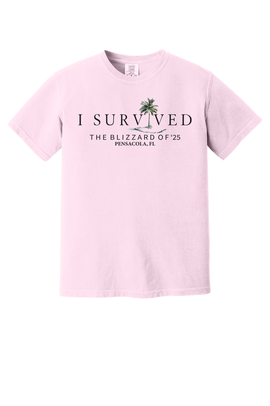 I Survived the Blizzard of 2025 Short Sleeve Comfort Color T-Shirt