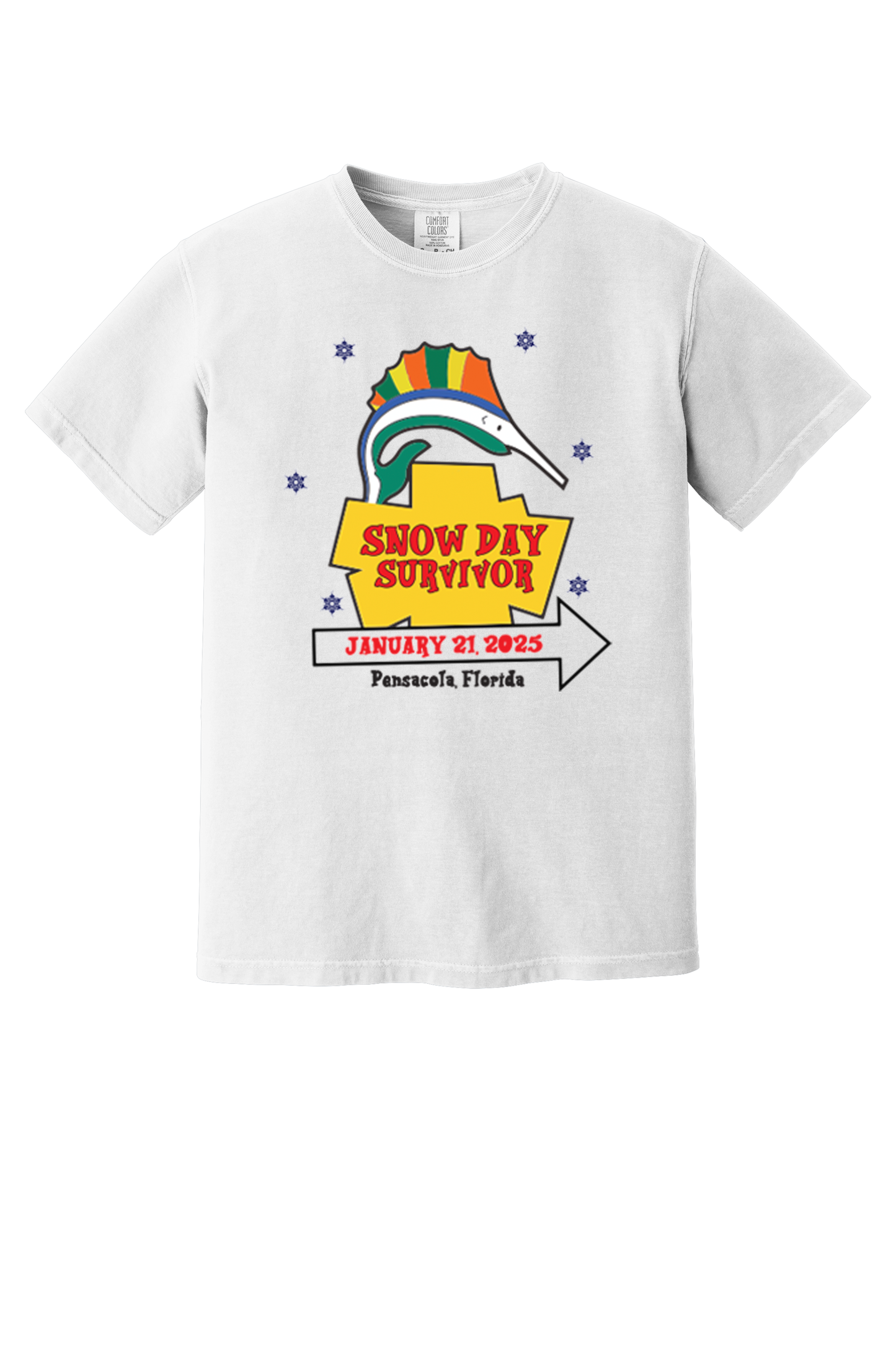 Pensacola Snow Day Survivor Sign T-Shirt