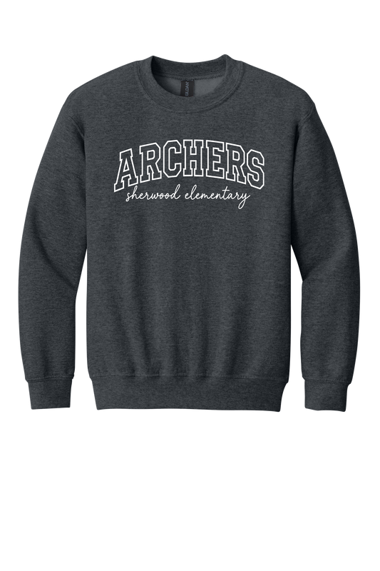 Archers Sherwood Elementary Crewneck Sweatshirt-Dark Heather Gray
