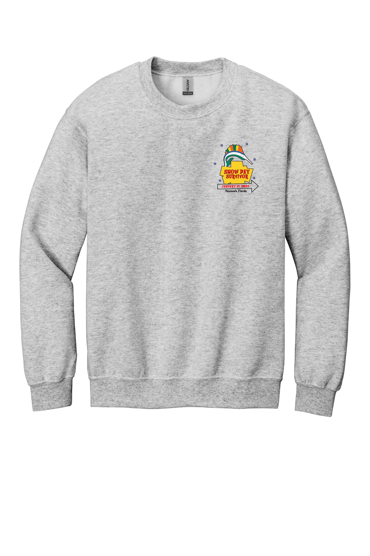 Pensacola Snow Day Survivor Sweatshirt-Gildan