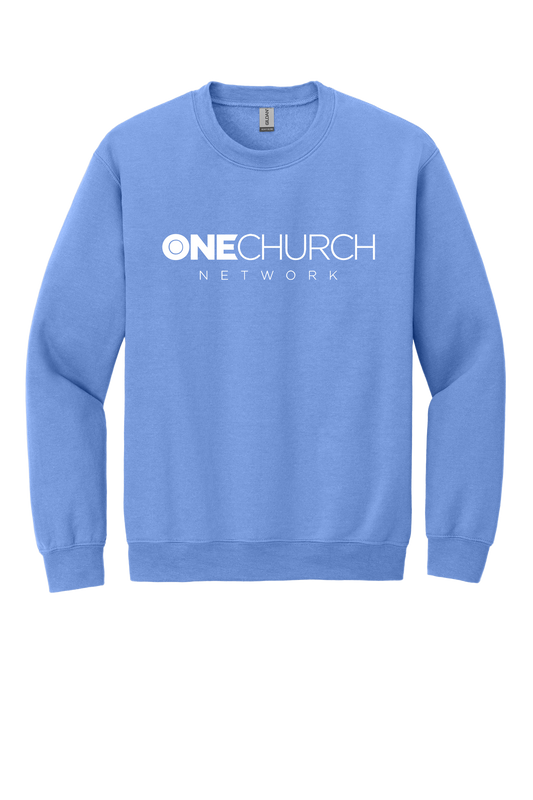 One Church Gildan - Heavy Blend™ Crewneck Sweatshirt-Carolina Blue