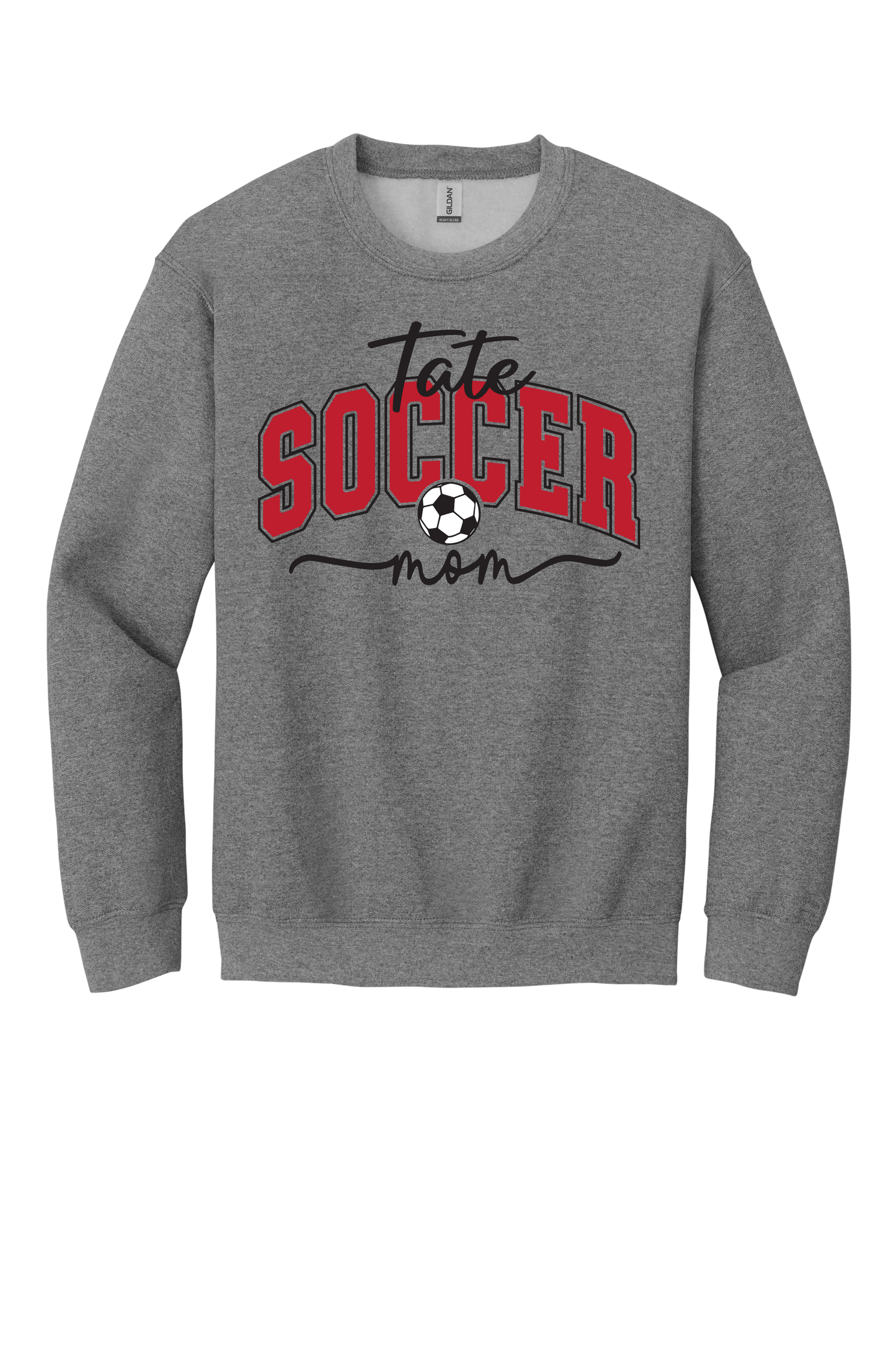 Tate Soccer on Graphite Heather Hoodie/Sweatshirt