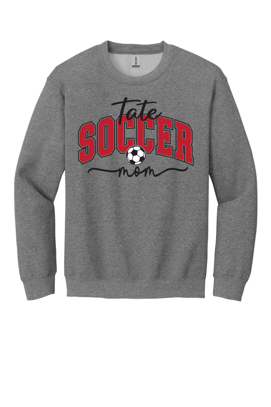 Tate Soccer on Graphite Heather Hoodie/Sweatshirt