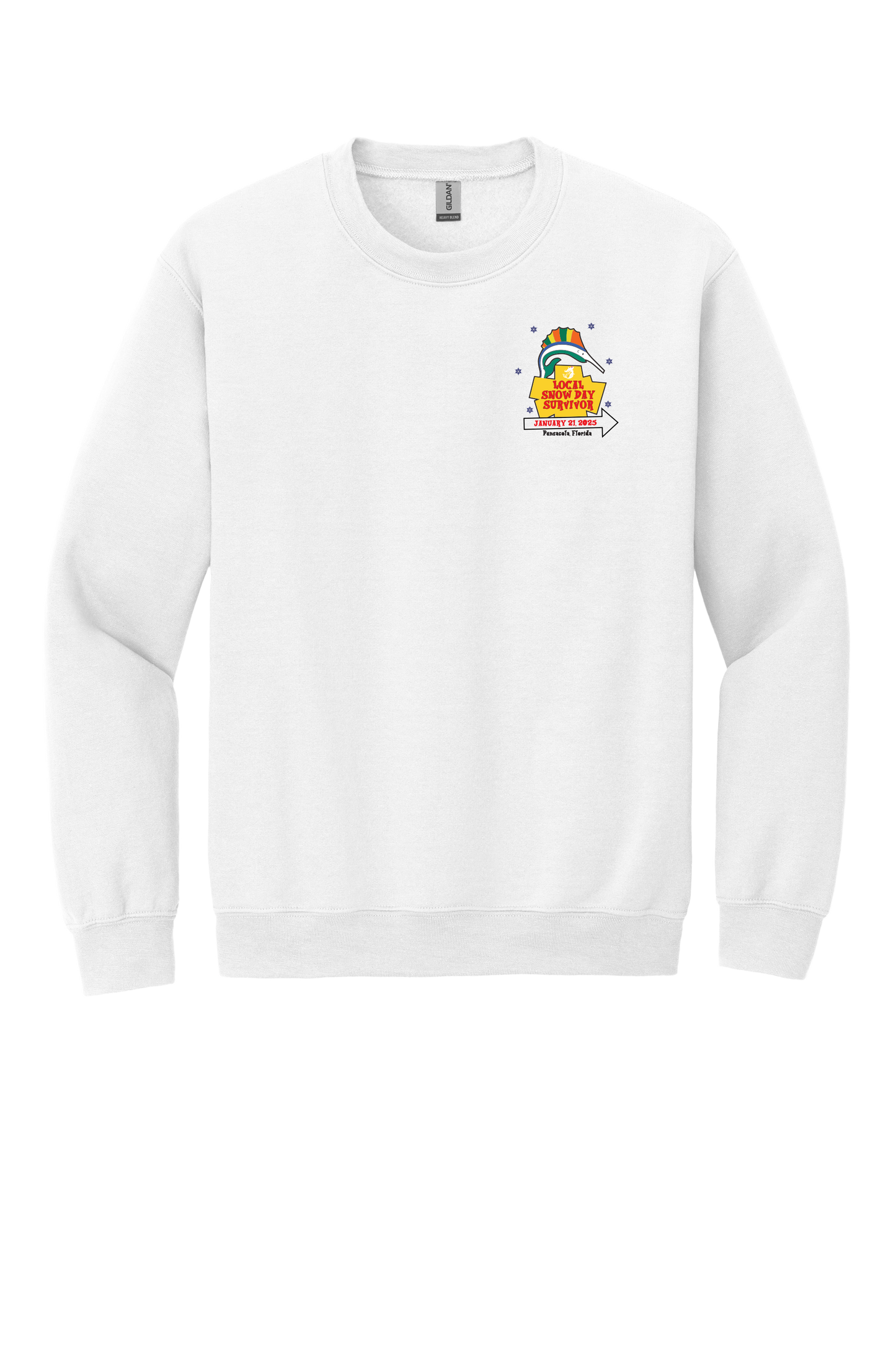 Mermaid Pensacola Snow Day Survivor Sweatshirt-Gildan