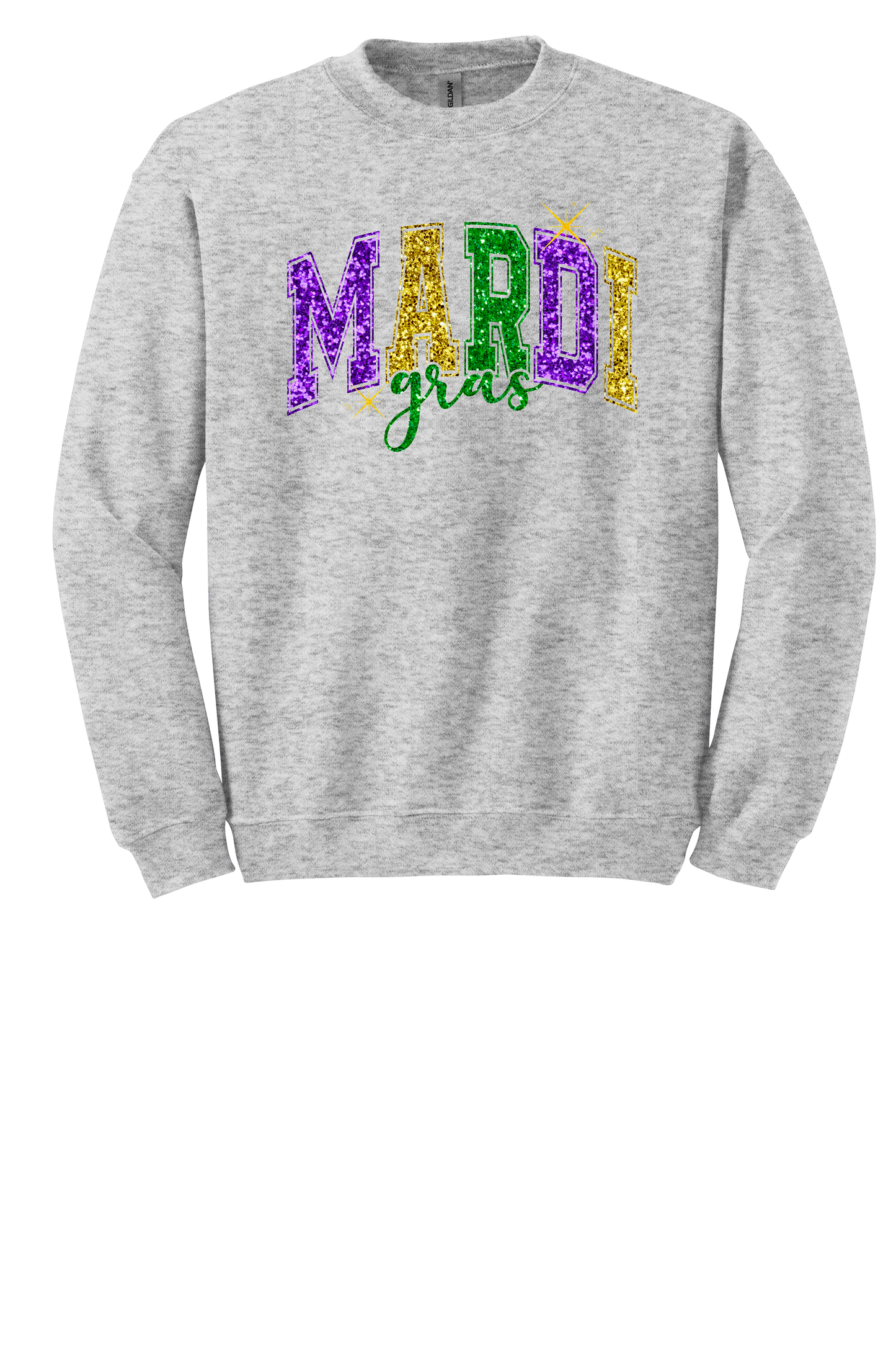 Mardi Gras Faux Sequin Sweatshirt