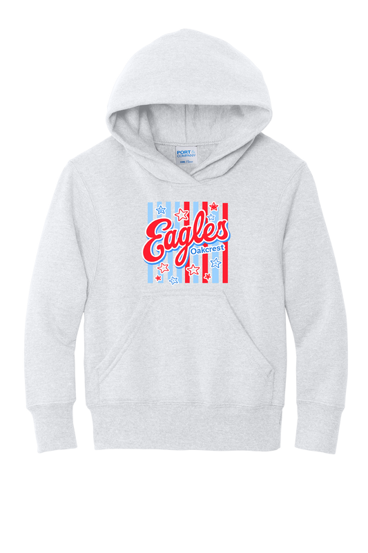 Oakcrest Eagles Youth Hoodie – Patriotic Stars-ASH