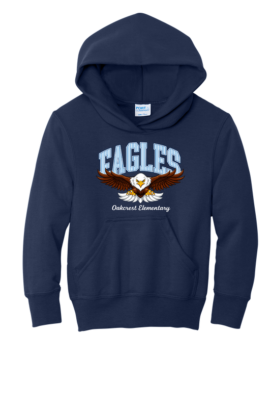 Oakcrest Elementary Eagles Hoodie – Navy