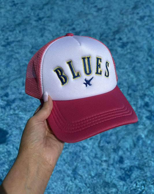 Little Blues Foam Hot Pink and White Hat