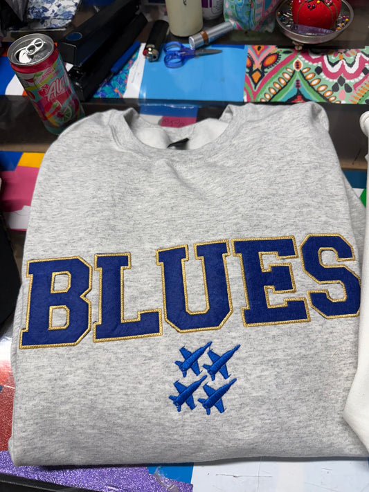Blues Appliqué Sweatshirt