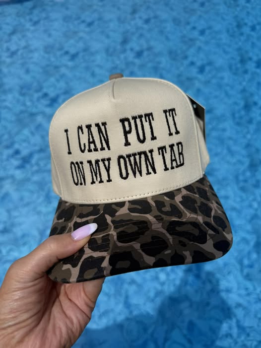 I CAN PUT IT ON MY OWN TAB LEOPARD HAT