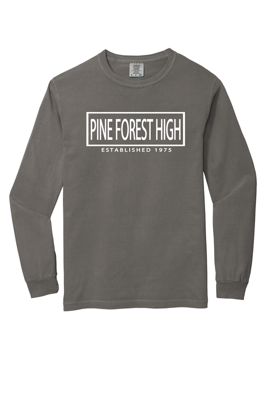 Pine Forest Comfort Colors Long Sleeve-Gray