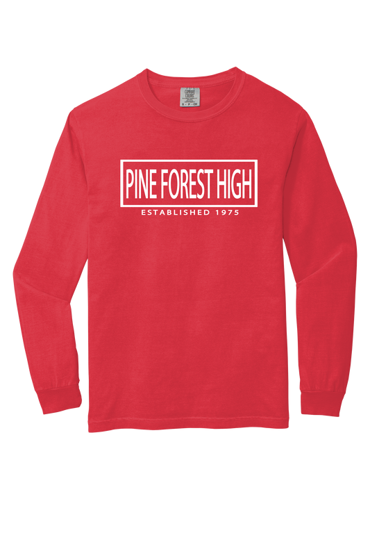 Pine Forest Comfort Colors Long Sleeve-Paprika