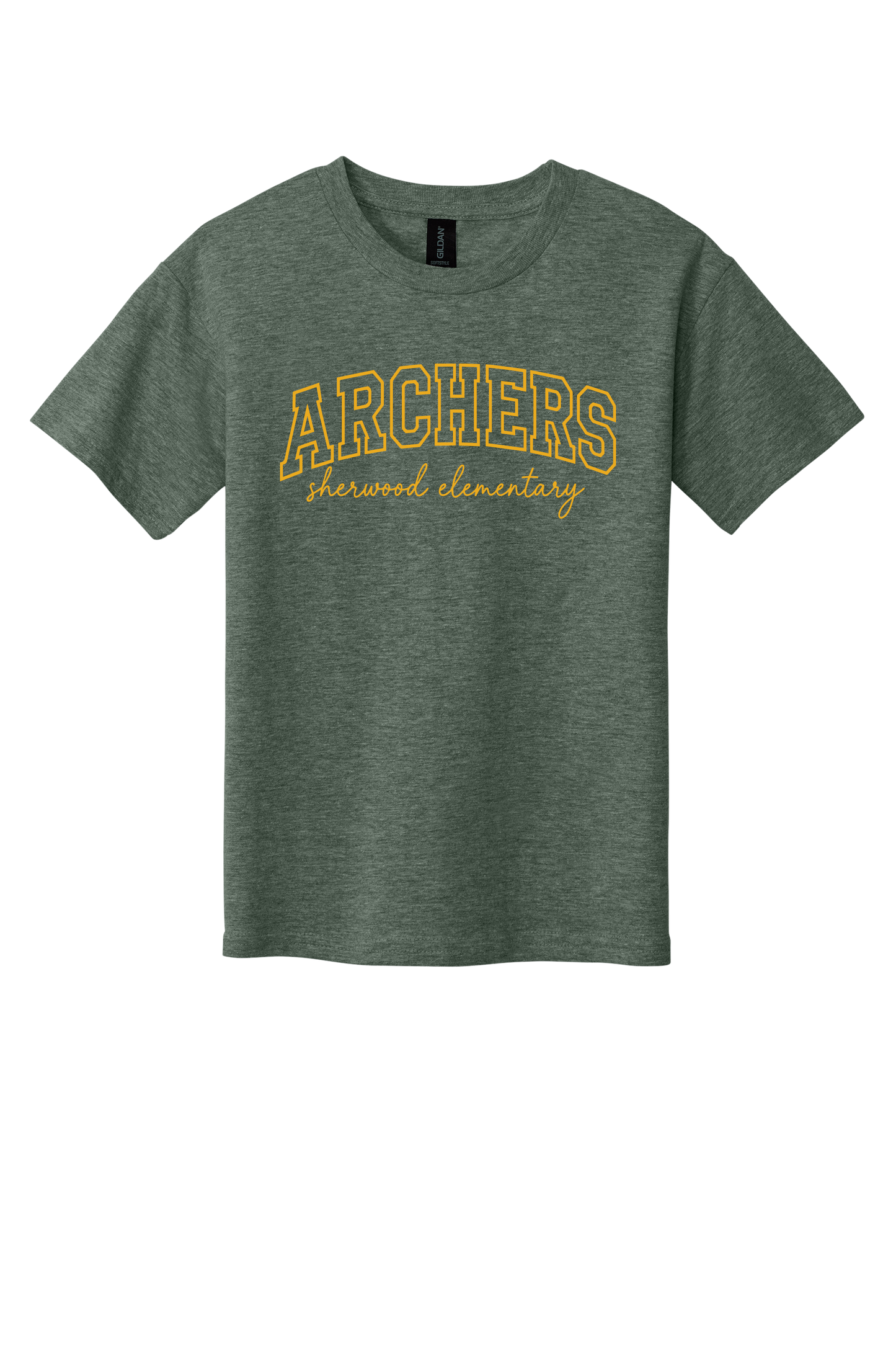 Sherwood Elementary Archers T-Shirt – Heather Military Green