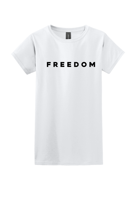 Freedom Gildan Softstyle Ladies T-Shirt-White