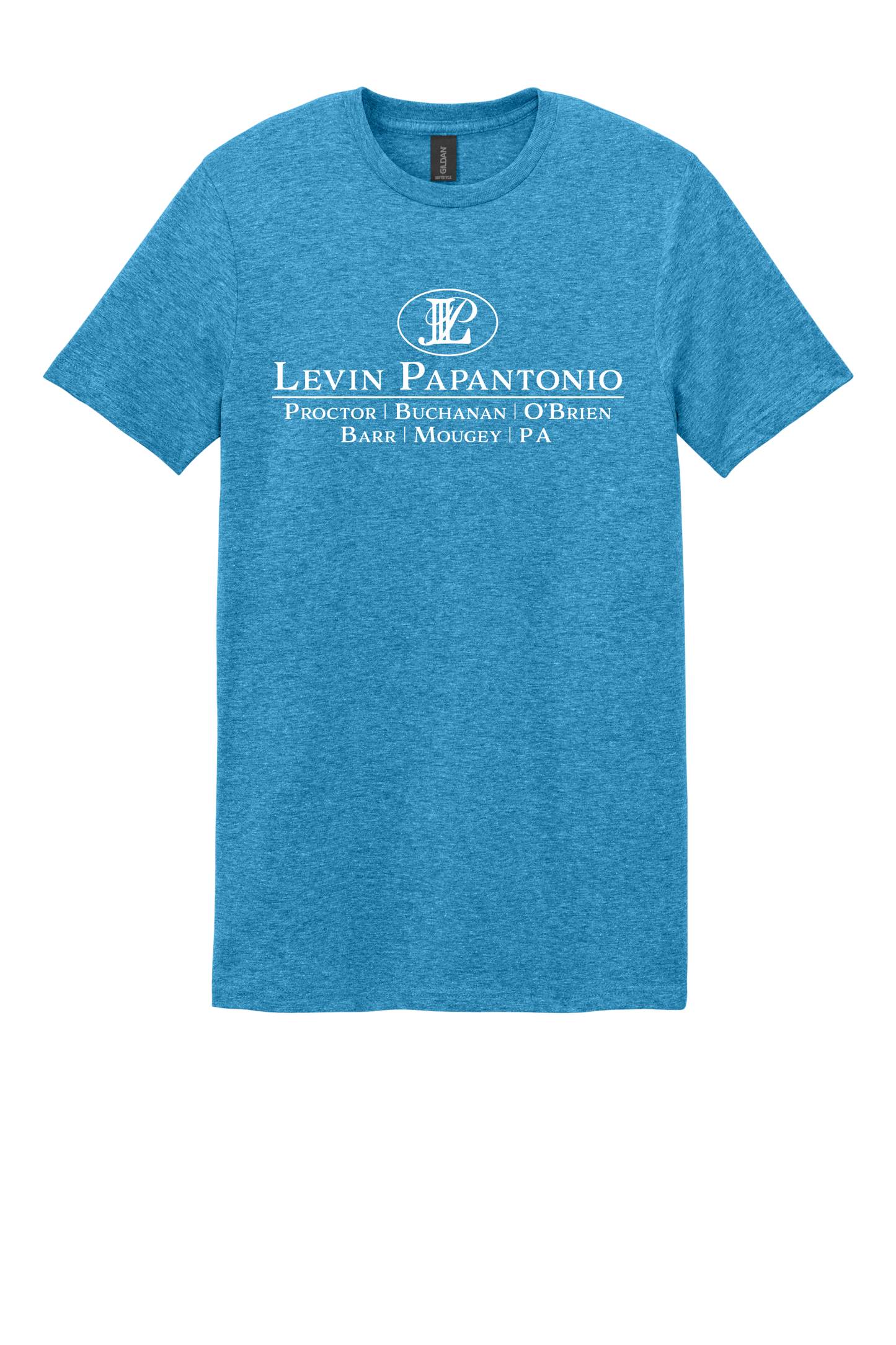 Levin Papantonio Gildan Softstyle T-Shirt with Stacked Logo