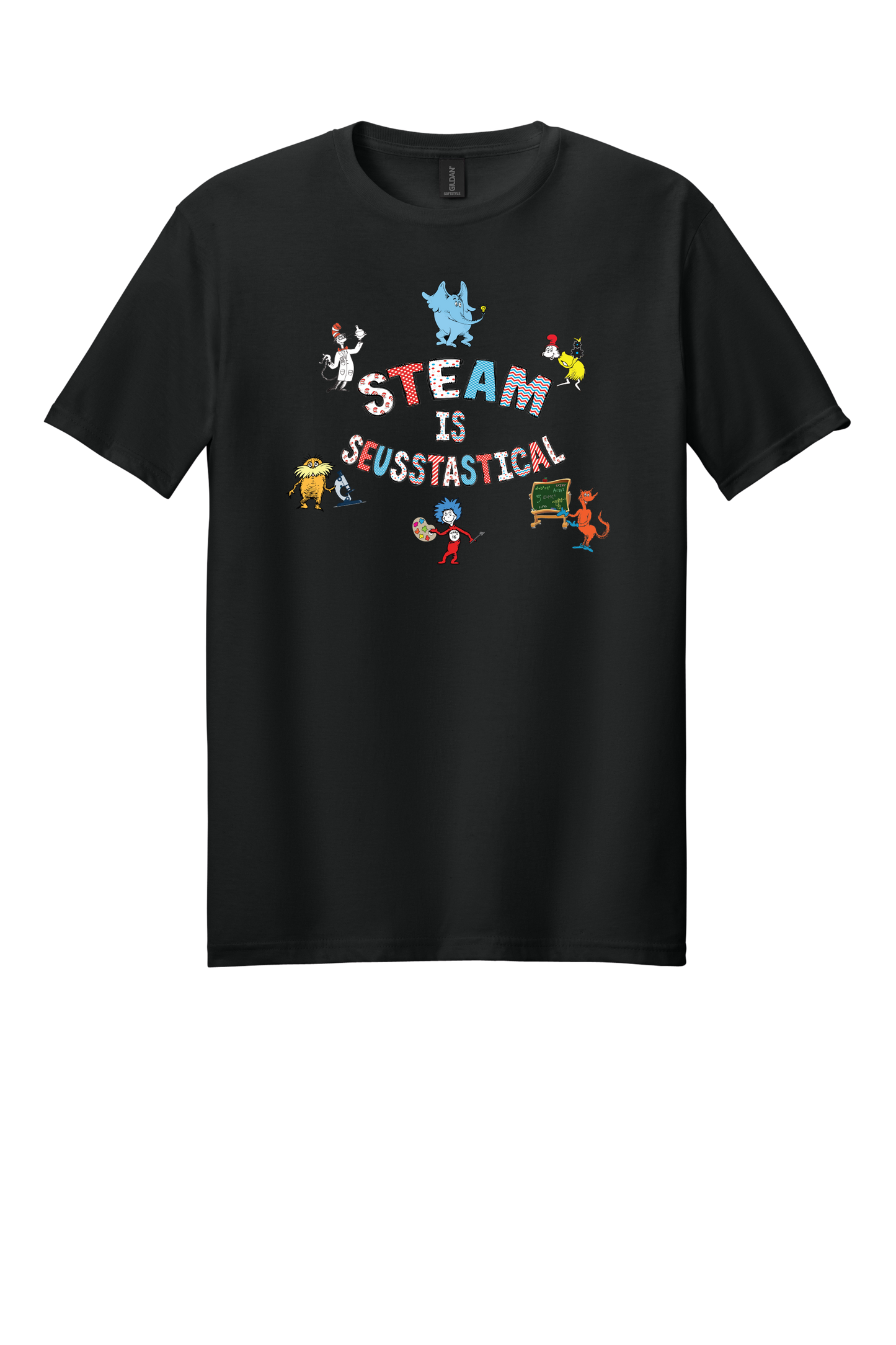 Steam is Suesstastical Black Crewneck T-Shirt