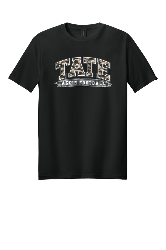 Tate Aggie Football Camo Tee – Black