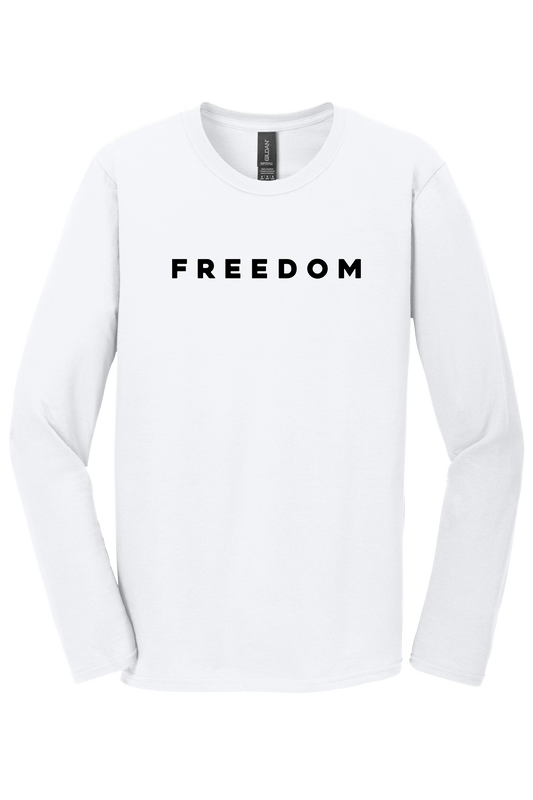 Freedom Gildan Softstyle Long Sleeve T-Shirt-White