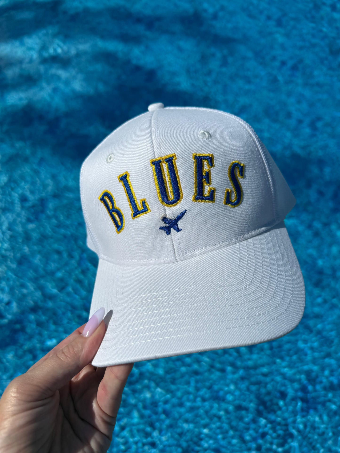 Little Blues White Trucker Hat