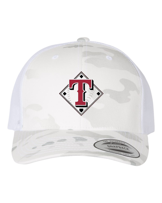 Tate Baseball White Camo Retro Trucker Hat