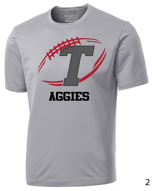 Aggie Football T Dry-Fit Gray