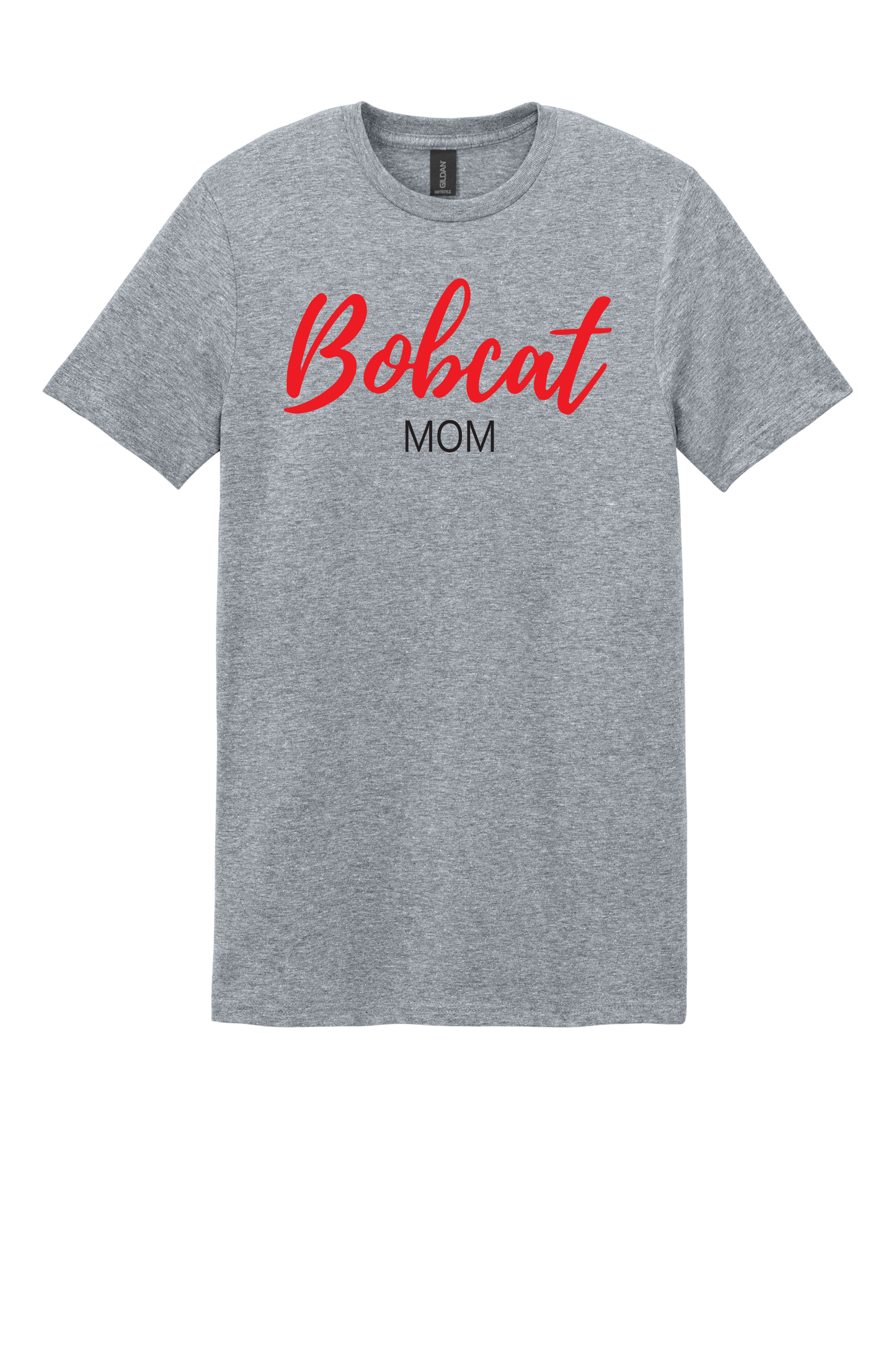 Bobcats Mom T-Shirt-Heather Gray