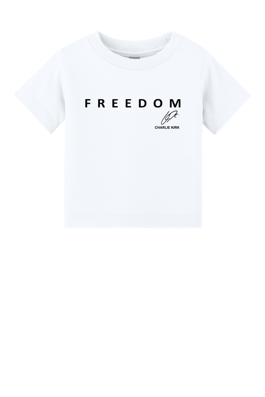 Freedom Toddler Shirt-White