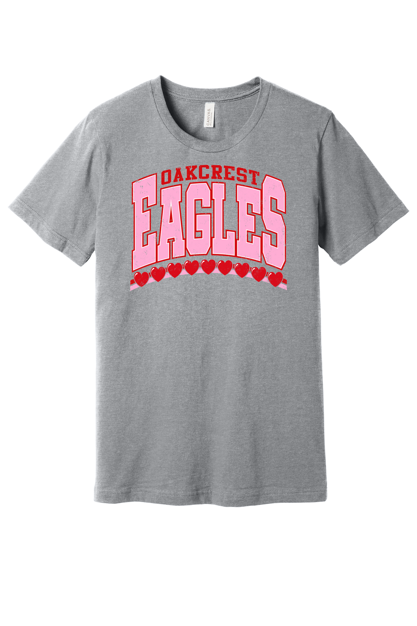 Oakcrest Elementary Valentine Short Sleeve Shirt-Premium Shirt Option