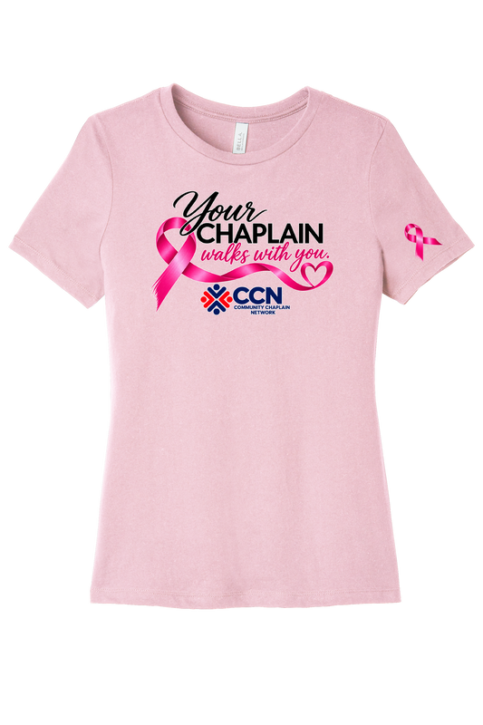 Your Chaplain Walks With You – Breast Cancer Awareness T-Shirt