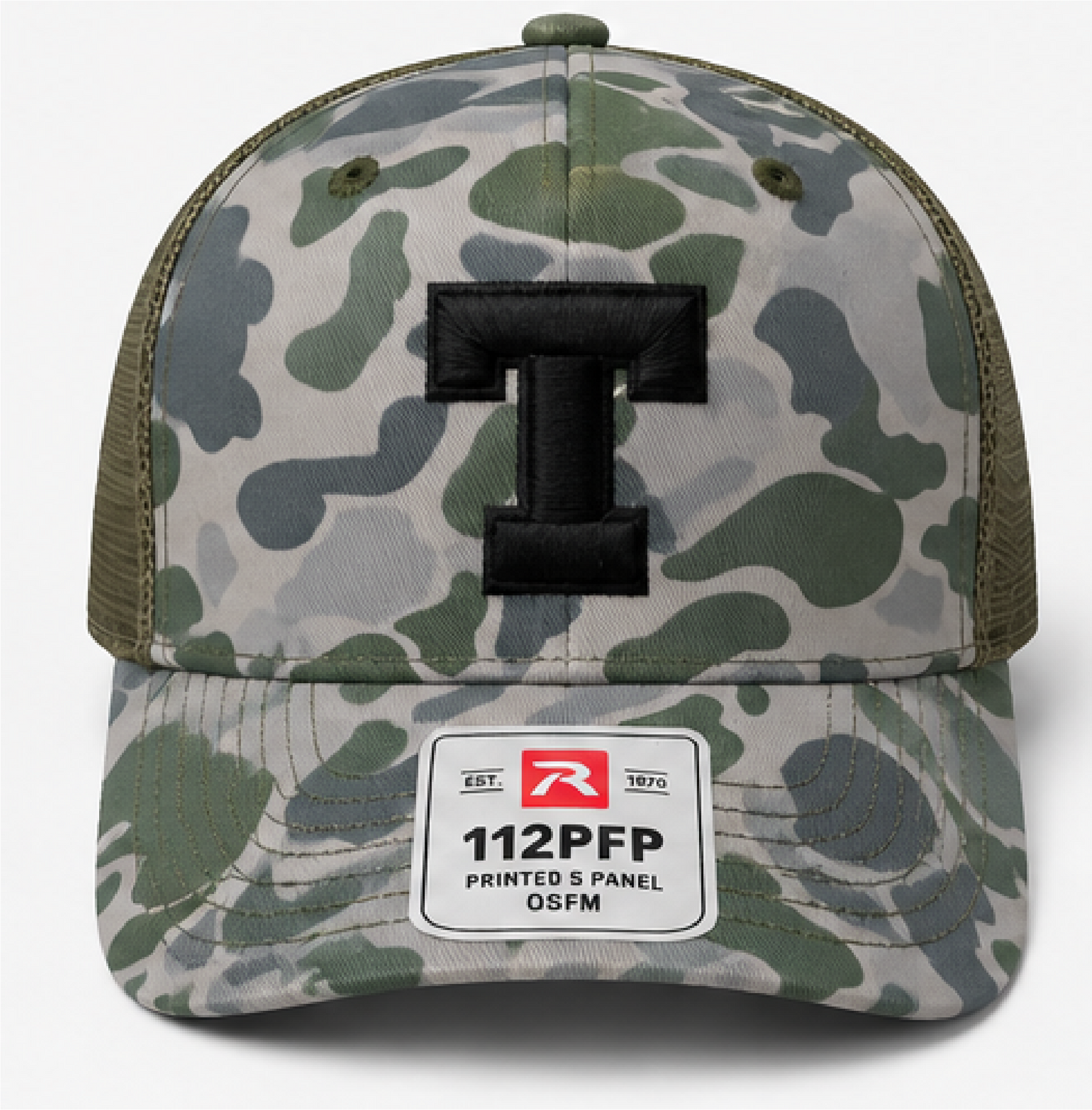 Tate Aggies T Trucker Hat — Camo