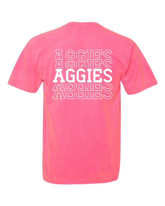 Aggie Stacked Pink Comfort Color